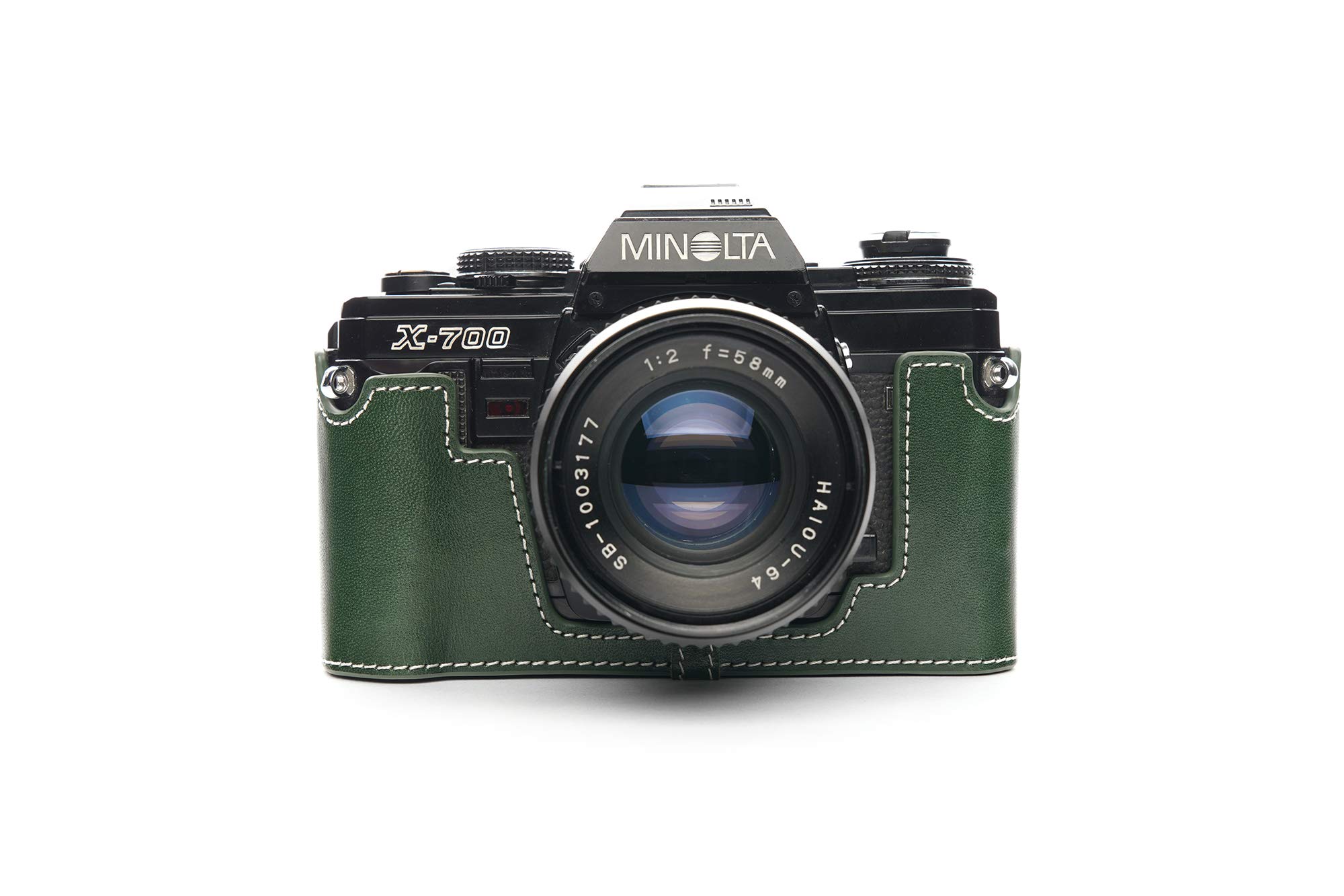 Amazon | ミノルタ X-700 ケース、BolinUS ハンドメイド 本革 ハーフ
